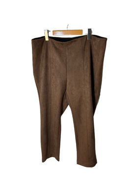Northern Reflections Brown Faux-Suede Pull-On Leggings size XXL petite